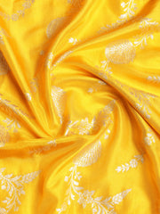 Neck Embroidered Chanderi Unstitched Suit With Dupatta