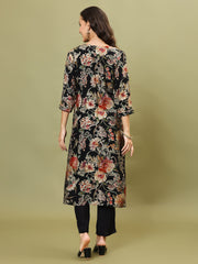 Printed Cotton Blend Kurta With Pant