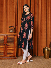 printed Cotton Blend Kurta
