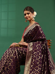 Embroidered Dola Silk Saree