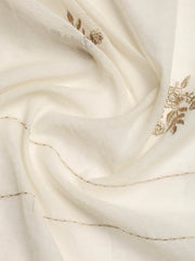 Neck Embroidered Cotton Blend Unstitched Suit With Dupatta