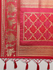 Zari Jaal Art Silk Woven Saree