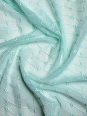 Chikan Work Georgette Unstitched Suit With Dupatta