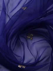 Neck Embroidered Organza Unstitched Suit With Dupatta