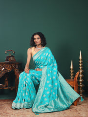 Woven Design Cotton Blend Saree