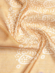 Printed Chanderi Unstitched Suit With Dupatta