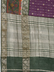 Digital Printed Cotton Blend Woven Saree