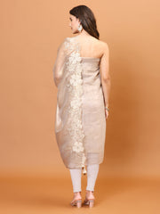 All Over Embroidered Tissue Unstitched Suit Piece With Dupatta