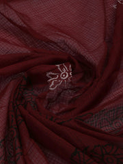 Patch Neck Cotton Blend Unstitched Suit With Dupatta