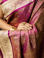 Woven Design Satin Saree