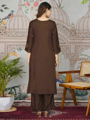 Printed Cotton Blend Kurta With Pants