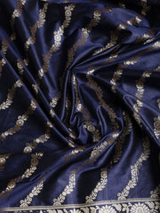 Woven Banarasi Chanderi Unstitched Suit With Dupatta