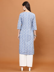 Printed Cotton Blend Kurta
