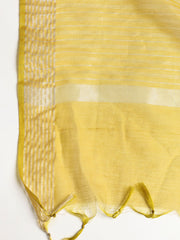 Neck Embroidered Chanderi Unstitched Suit With Dupatta