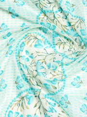 Printed Cotton Blend Unstitched Suit With Dupatta