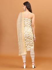 Printed Cotton Unstitched Suit Piece With Dupatta