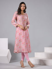 Printed Cotton Blend Kurta