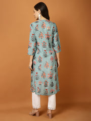 Printed Cotton Blend Kurta