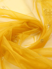 Neck Embroidered Chanderi Unstitched Suit With Dupatta