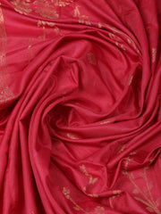 Embroidered Chanderi Mehndi Unstitched Suit With Pant & Dupatta