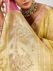 Woven Design Linen Saree