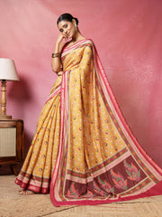 Digital Printed Art Silk Saree