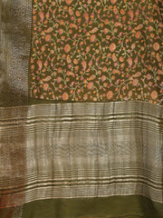 Digital Printed Cotton Blend Woven Saree