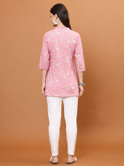 Printed Cotton Blend Short Kurti