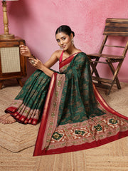 Digital Printed Art Silk Saree
