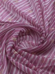 Embroidered Art Silk Unstitched Suit Piece With Dupatta