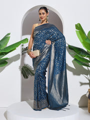 Zaari Jaal Crepe Saree