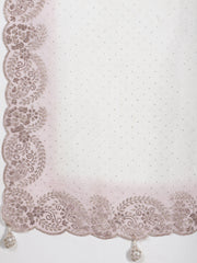 Stone Embroided Tissue Saree