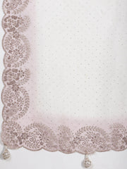 Stone Embroided Tissue Saree