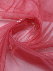 Embroidered Chanderi Unstitched Suit With Dupatta