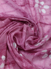 Printed Cotton Blend Unstitched Suit With Pant & Dupatta