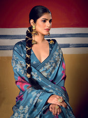 Digital Printed Art Silk Saree