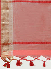Embroidered Border Booti Art Silk Saree