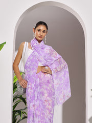 Floral Printed Georgette Saree