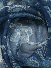 Printed Cotton Blend Unstitched Suit With Pant Dupatta