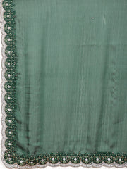 Stone Work Art Chiffon Saree