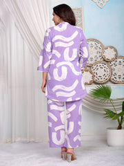 Printed Cotton Blend Kurti With Pants