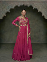 Resham Zari Work Art Silk Sweet Heart Long Gown