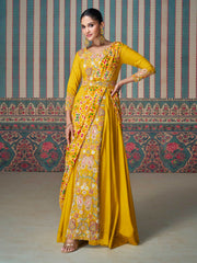 Printed Art Slik Suit With Pant & Dupatta