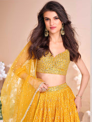 Bandhani Print Art Silk Lehenga Choli With Dupatta