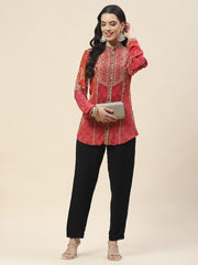 Digital Print Crepe Short Kurta