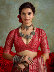 Abstract Print Georgette Saree