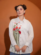 Thread Embroidery Cotton Blend Shirt