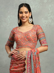 Woven Design Crepe Saree