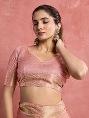 Woven Border Booti Art Silk Saree