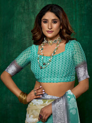 Abstract Print Georgette Saree